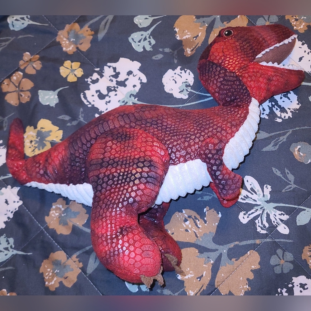 Red Dinosaur Plush Toy 14"